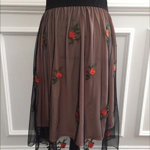 Black lace/tulle skirt